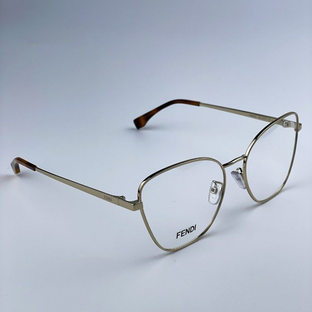 NEW Fendi FE50007U  033  Light Gold Butterfly Women Eyeglasses - Picture 6 of 10